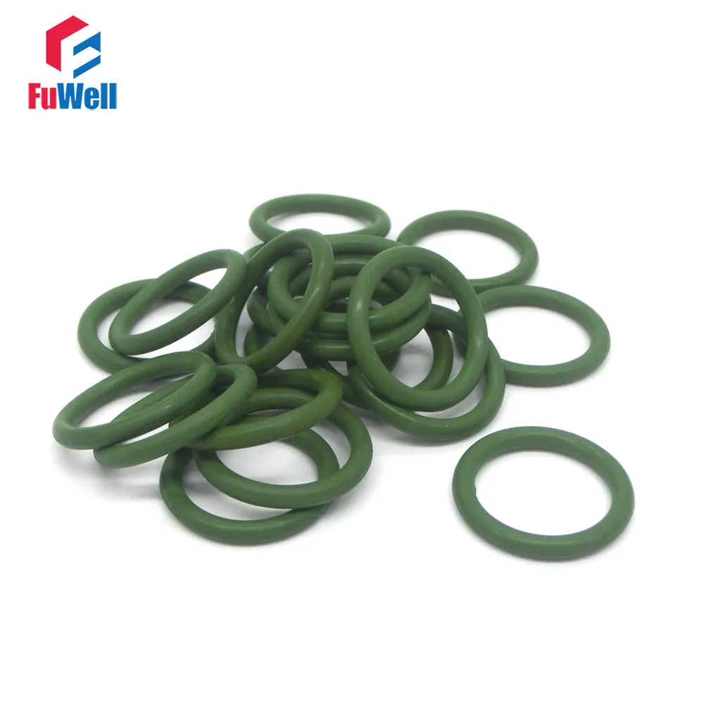 

20pcs 5mm Thickness FKM O-ring Seals 15/16/17/18/19/20/21/22/23/24mm OD Green O Rings Hole Sealings Gasket Washer