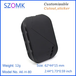 1 piece 62*44*15mm GPS tracker locator plastic enclosure for electronics plastic housing vehicle GPS plastic casing