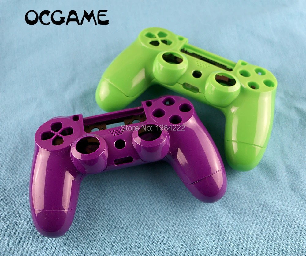 

OCGAME 10sets/lot Full Housing Shell with Buttons Mod Kits for PS4 Controller Solid Pink JDM-010 JDM-011