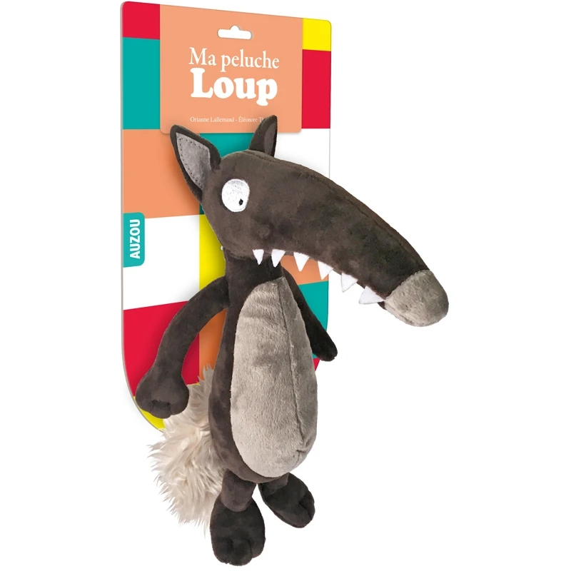 Les aventures de LOUP EDITIONS PHILIPPE AUZOU PELUCHE Wolf animals kid's book toy  Plush Toy Gift