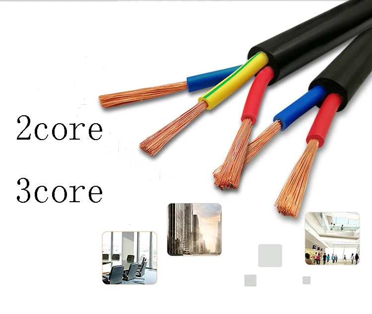 

Pure copper cable 2core or 3 core cable sheath outdoor air conditioning power line 11 13 15 17 18AWG 10 meter