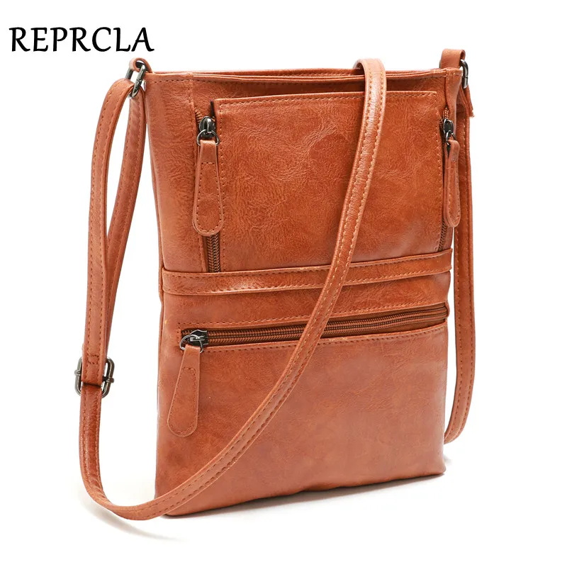 REPRCLA Vintage Crossbody Bags for Women Messenger Bags High Quality Leather Handbag Female Shoulder Bag Bolsa Feminina