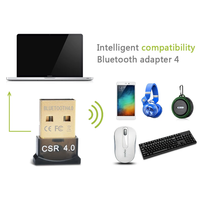 Wireless USB Receiver Bluetooth V 4.0 Dual Mode Sem Fio Adaptador Dongle Music CSR 4.0 USB 2.0/3.0 for Windows 10 8 XP Vista 32