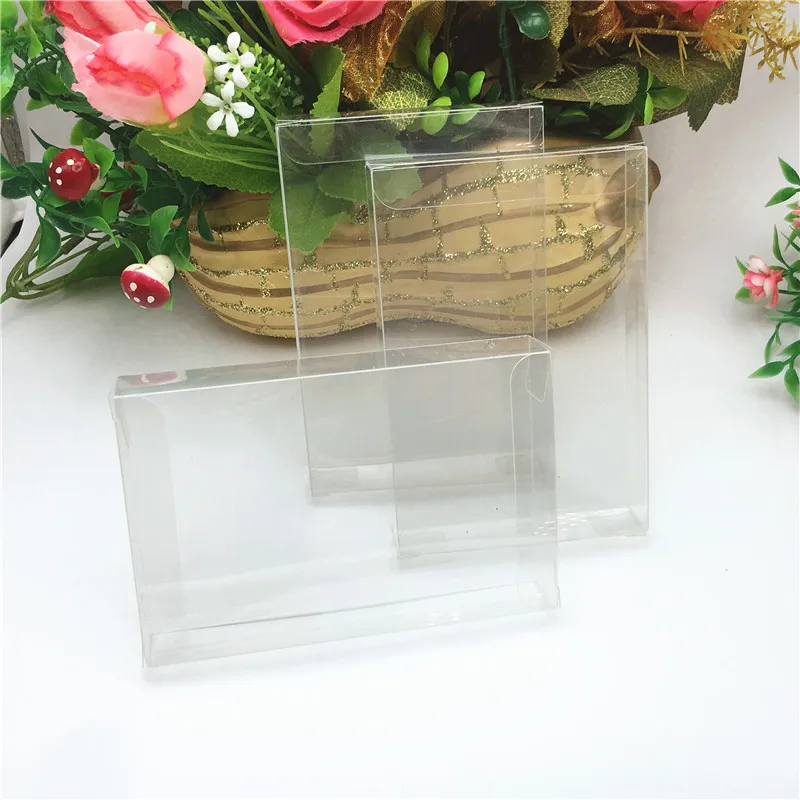 20 Pcs/Lot Rectangle Shape Dustproof Jewelry Packaging Plastic Boxes Clear Display Handicraft PVC Boxes 2x8x12cm