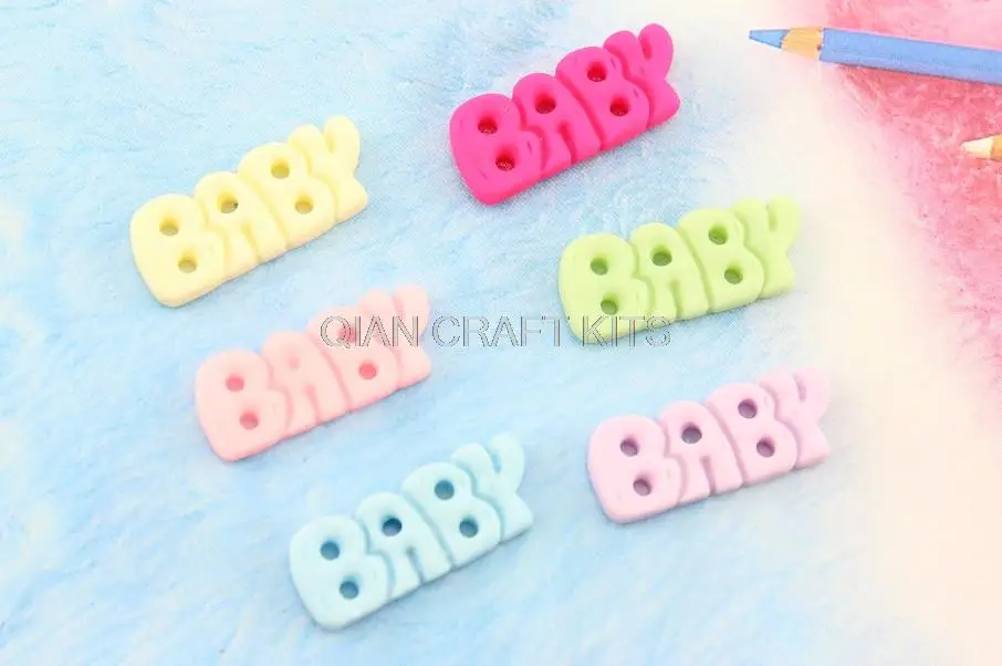 150pcs colorful matte kawaii resin baby signature pastel flatback scrapbooking cabochons cellphone decor,baby pins DIY matt