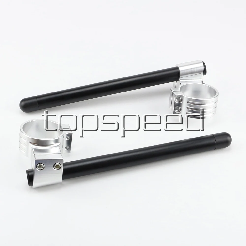 50MM CNC Black/Silver High Lift Universal Adjustable Clip Ons On Handle Bar Handlebar Motorcycle