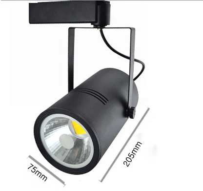 AC90-260V 10W Cob Track Light White/Black  Aluminum Body Epistar Chip