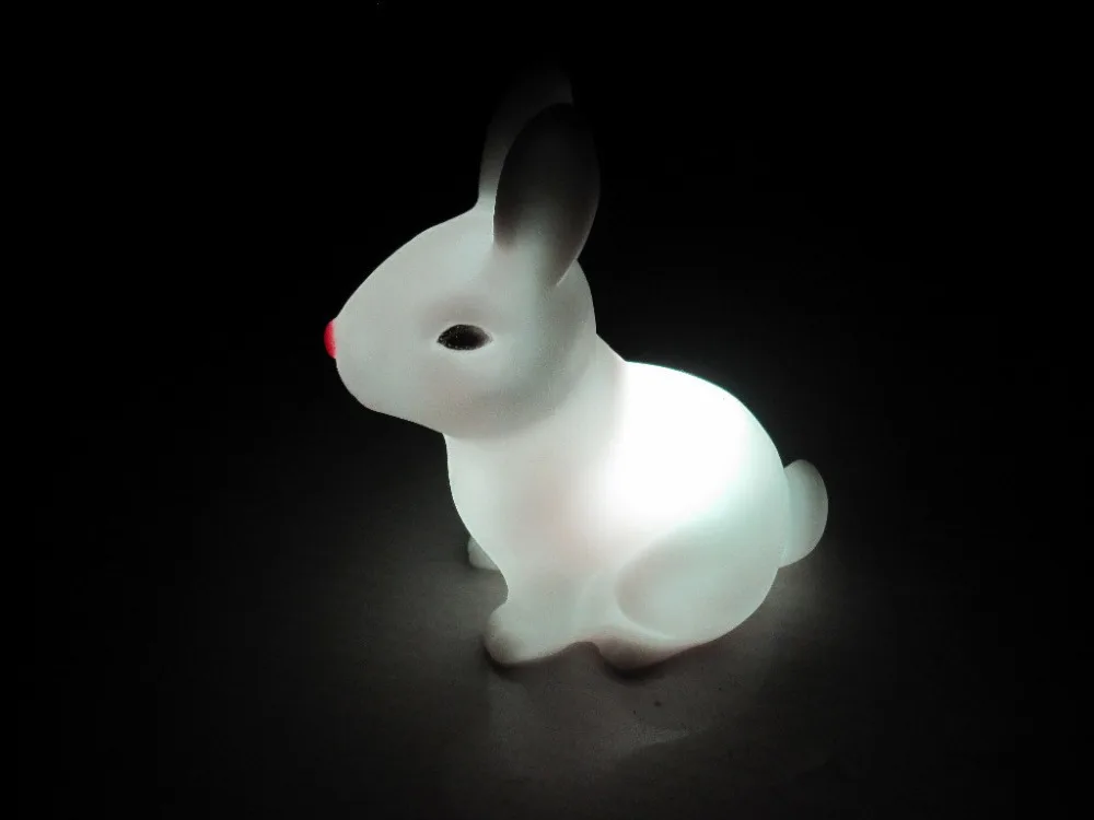 Unissex filme & tv plástico nova mercadoria peculiar, lua colorida coelho pequena luz led sete luzes 2021