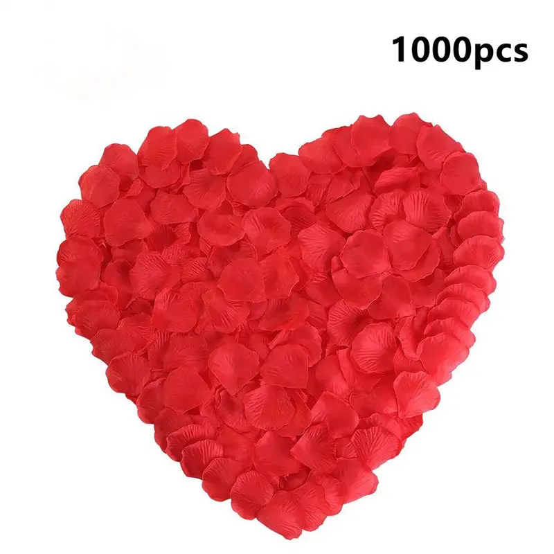 YO CHO-pétalos de rosa para boda, flores artificiales románticas de seda, accesorios de decoración para fiestas, festivales y celebraciones, 1000 Uds.