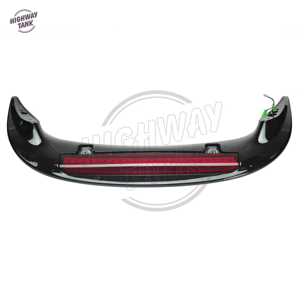 Black Motorcycle LED Rear Trunk Spoiler with Red Lens case for Honda GL1800 GOLDWING 2001-2011 New