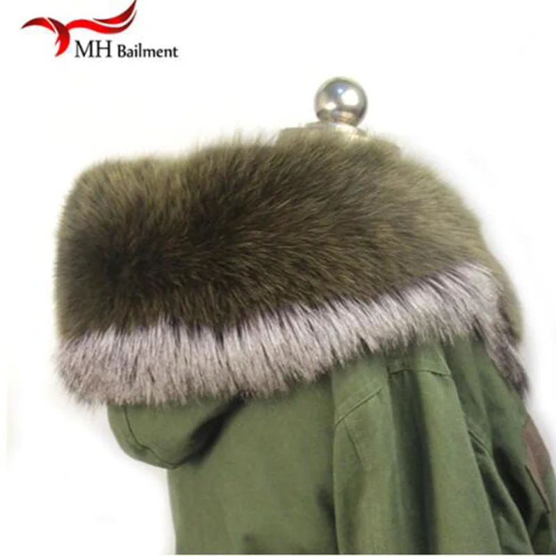 100% Real Raccoon Fur Scarf Coat Collar Ladies Winter Luxury Authentic Raccoon Warm Neck Shawl Coat Collar Furry Shawl Women