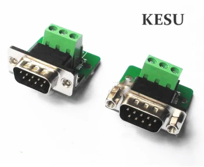 

100pcs 9 pin 9Pin DB9 Male D-SUB rs232 Serial Port Breakout to Terminal Adapter Connector