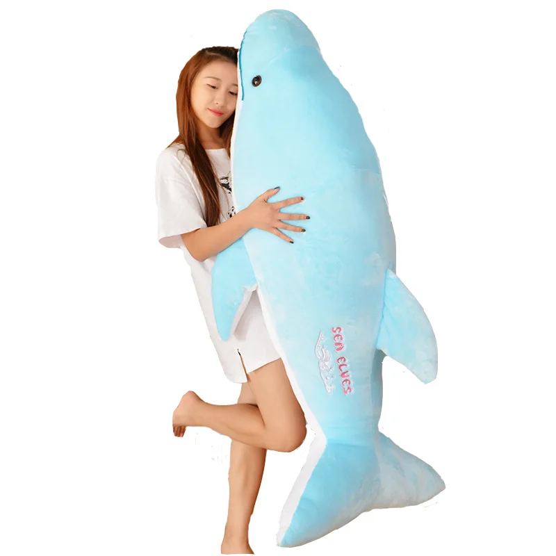 

Dorimytrader Jumbo Animal Dolphin Plush Pillow Doll Cute Soft Sea Animals Dolphins Toys doll Baby Present 59inch 150cm