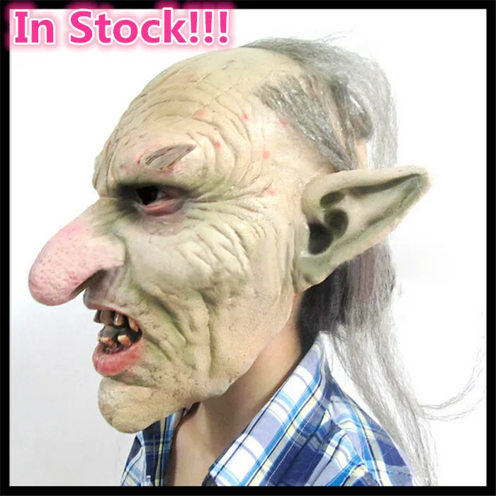 

Free shipping Halloween Party Cosplay Scary Goblin Mask Alien Mask Big Nose Terrorist Monster Demon Mask Simulation Devil Mask