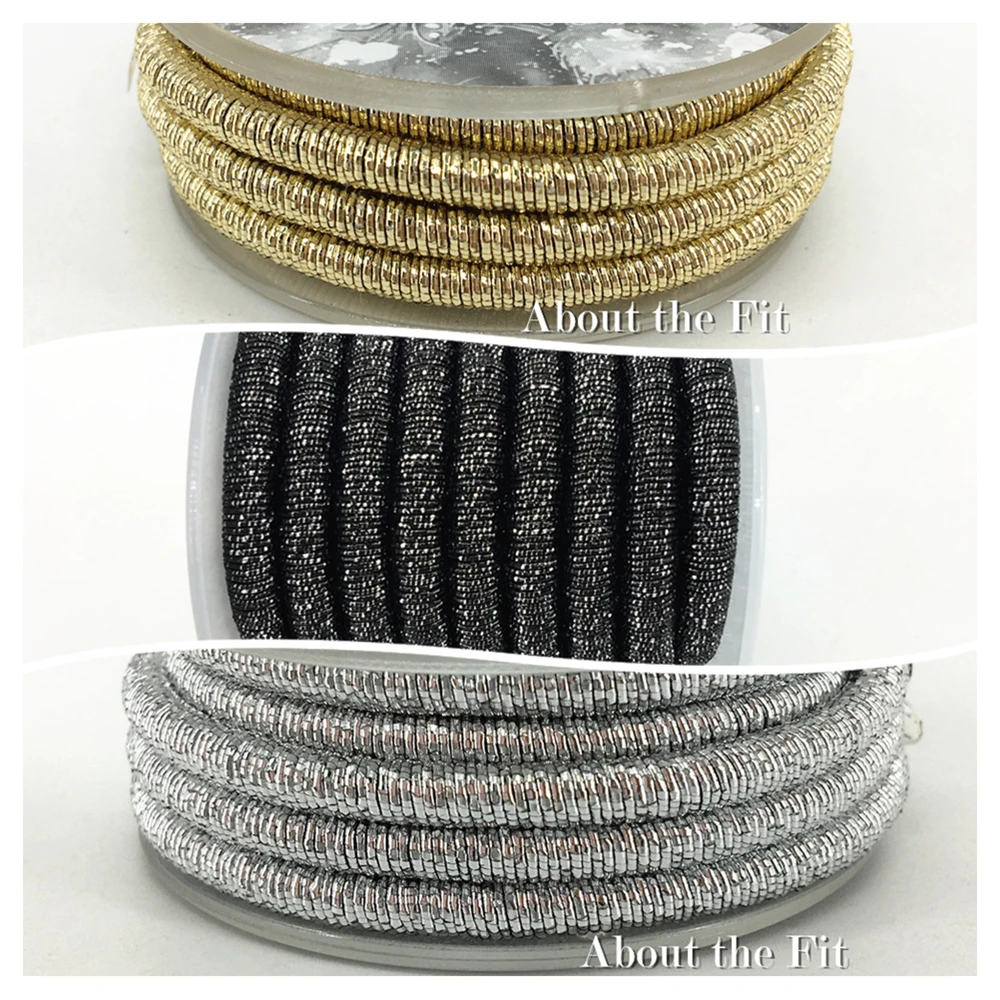 About the Fit 50Meters Metal Mesh Round Tube Cords Wire Mesh Bands Woven Rope HandCraft Collar Necklace Women Men Jewelry Making