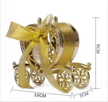 Fashion Carriage Candy Box With Bow Sweets Favor Boxes Birthday Party Wedding Decoration Anniversary Baby Shower Candy Gift Wrap