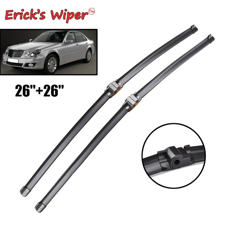 Erick's Wiper LHD & RHD Front Wiper Blades For Mercedes Benz E Class W211 S211 02 - 09 Windshield Windscreen Window Brush 26