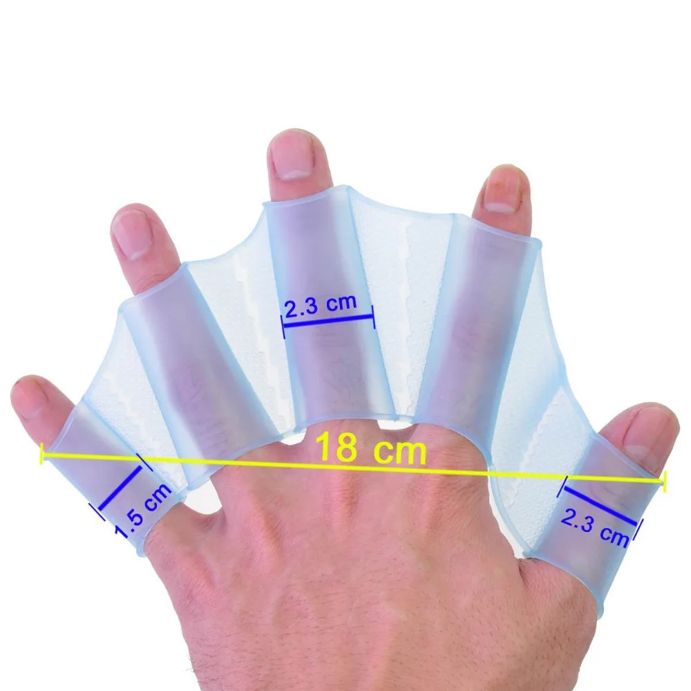 Genéricos Silicone Nadadeiras, Nadadeiras Palheiras, Luva de Treino, Azul, S,M,L