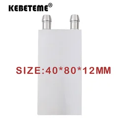 KEBETEME 1 차 알루미늄 수냉 블록 방열판 시스템, PC 노트북 CPU 액체 물 도매, 40x80x12mm