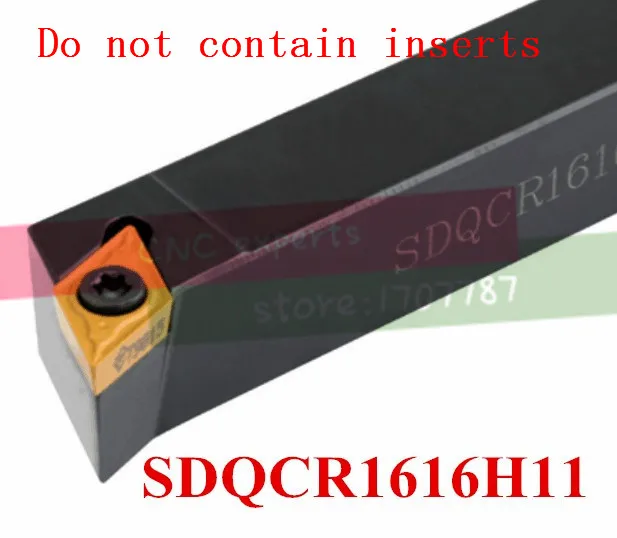 SDQCR1616H11 16*16mm Metal Lathe Cutting Tools Lathe CNC Machine Turning Tools External Turning Tool Holder S-Type SDQCR