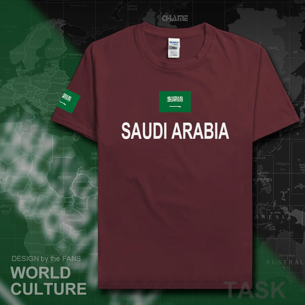 サウジアラビア tシャツの男 2017 tシャツ綿 100% 国家チーム tシャツ綿会議ファンストリートフィットネスサウジアラビア SA