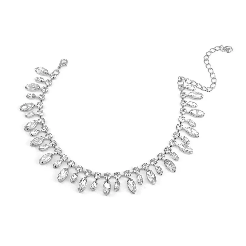 Simple Newest fashion jewelry accessories Bohemia mixed color drop crystal with choker necklace for couple lovers\' N300