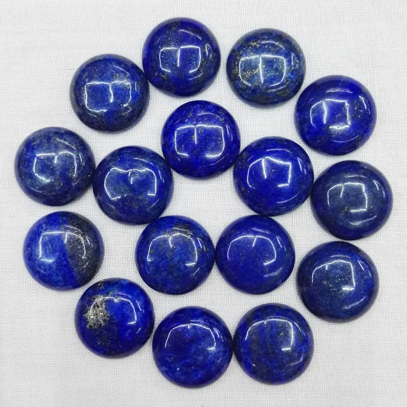 Fashion lapis lazuli 20MM 10pcs/lot Natural Stone round Bead Charm high quality cab cabochon beads for jewelry making Wholesale