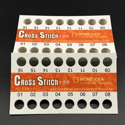 10 Pcs Thread Pad Paper Floss Organizer with Big Holes for Cross Stitching Sewing DIY Craft Needlework - 01~16 Hole Sizes