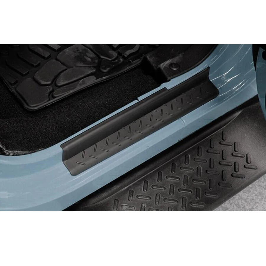 YAQUICKA 2Pcs Black ABS Non-slip Door Sill Entry Guard Scuff Plates Protect Cover Trim For Jeep Wrangler JK 2 Door Auto Styling