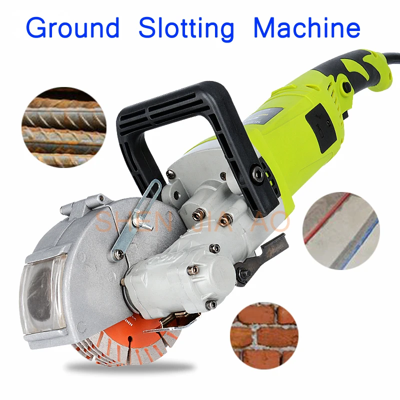 

220V Electric Wall Chaser Groove Cut Machine 0-40mm Wall Slotting Machine Steel Concrete Cut Ground Dark Line Slotter Machine