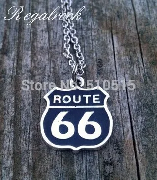 Historic Route 66 Charm Pendant Necklace Mother Road Grand Canyon Automobile Car Jewelry