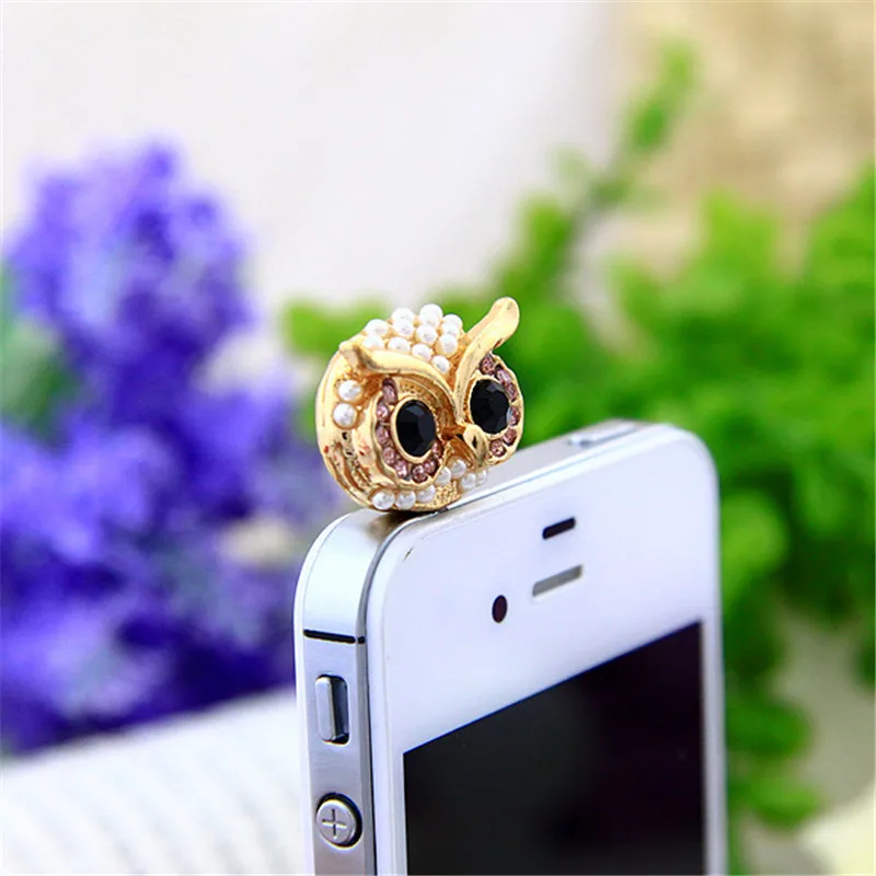 Owl 3.5mm Dust Plug Cap Cell for iPhone Samsung Earphone Jack Plug Headphone Plugs Anti Dust Plug Phone Accessories