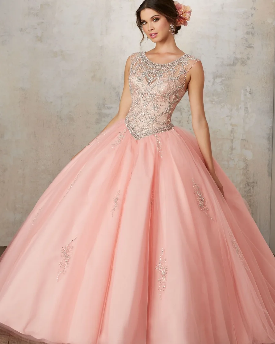 Vestidos De 15 Anos Debutante Gown Cheap Puffy Ball Gown Quinceanera Dresses 2020 Coral Quinceanera Dresses For 15 Years