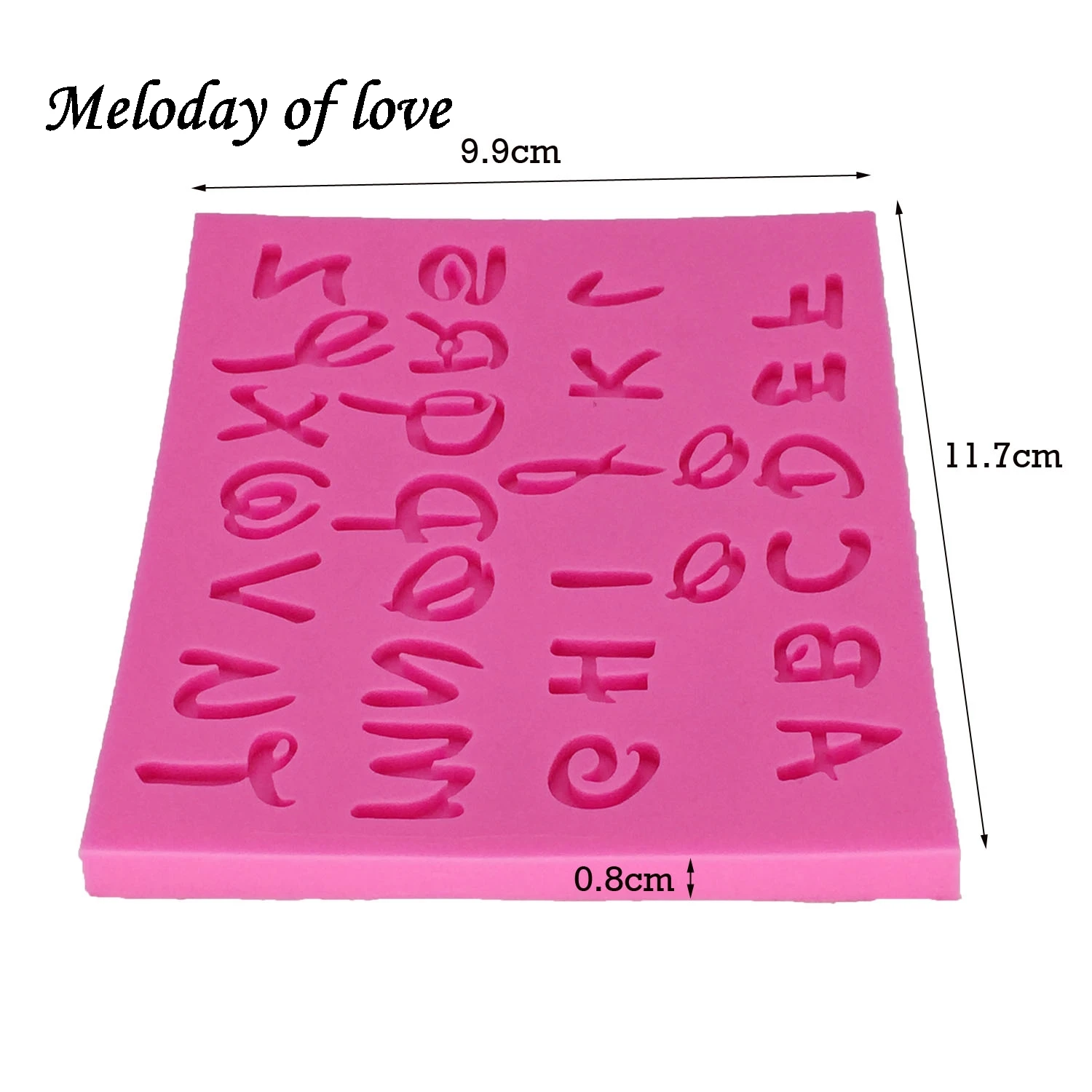 1Pcs DIY Letter and number Silicone Mold Fondant Mould cake decorating tools Flexible Baking Mold T1273