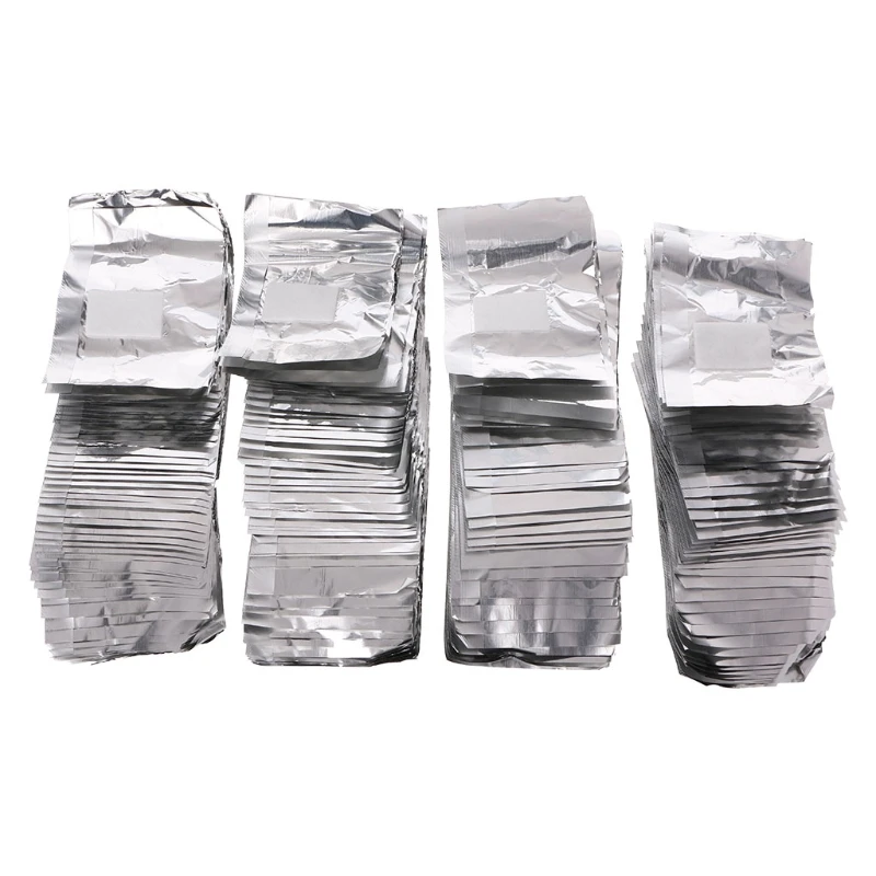 50-200 Pcs Nails Aluminum Foil Soaking Acrylic Gel Polishing Bag Remover Creative Popular Practical Wraps Degreaser