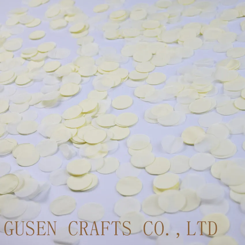 1500 Round Handmade Tissue Paper  Confetti  White Romantic Wedding