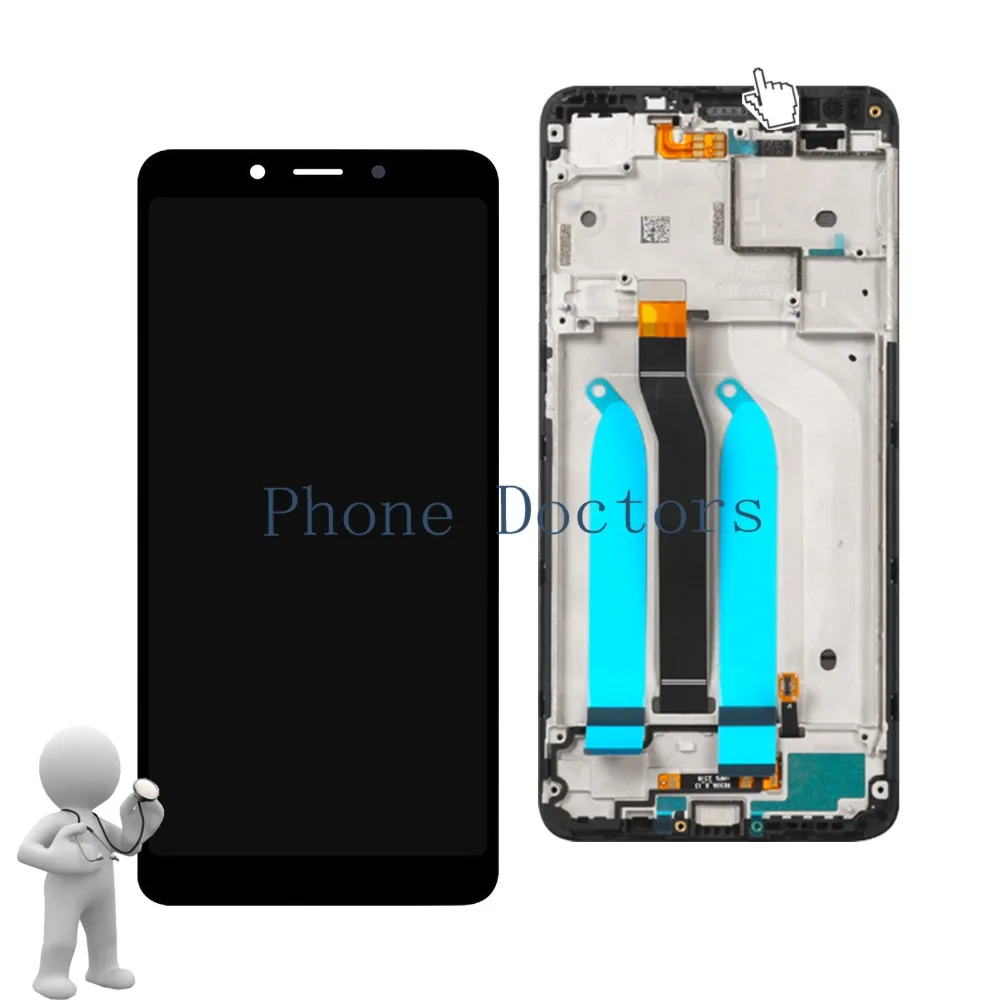 Imagem -02 - Full Full Display Lcd Completo Mais Digitador da Tela de Toque com Montagem do Quadro para Xiaomi Redmi 6a M1804c3ct M1804c3ch M1804c3cc 5.45