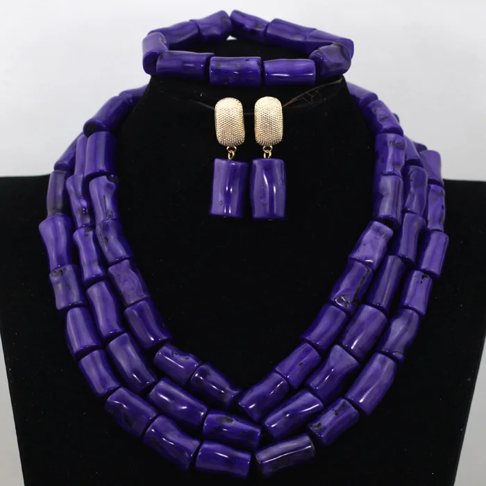 Luxury Coral Beads Bridal Jewelry Sets African Nigerian Wedding Beads for Women Jewelry Set Choker Necklace Free Shipping ABF312 image 5