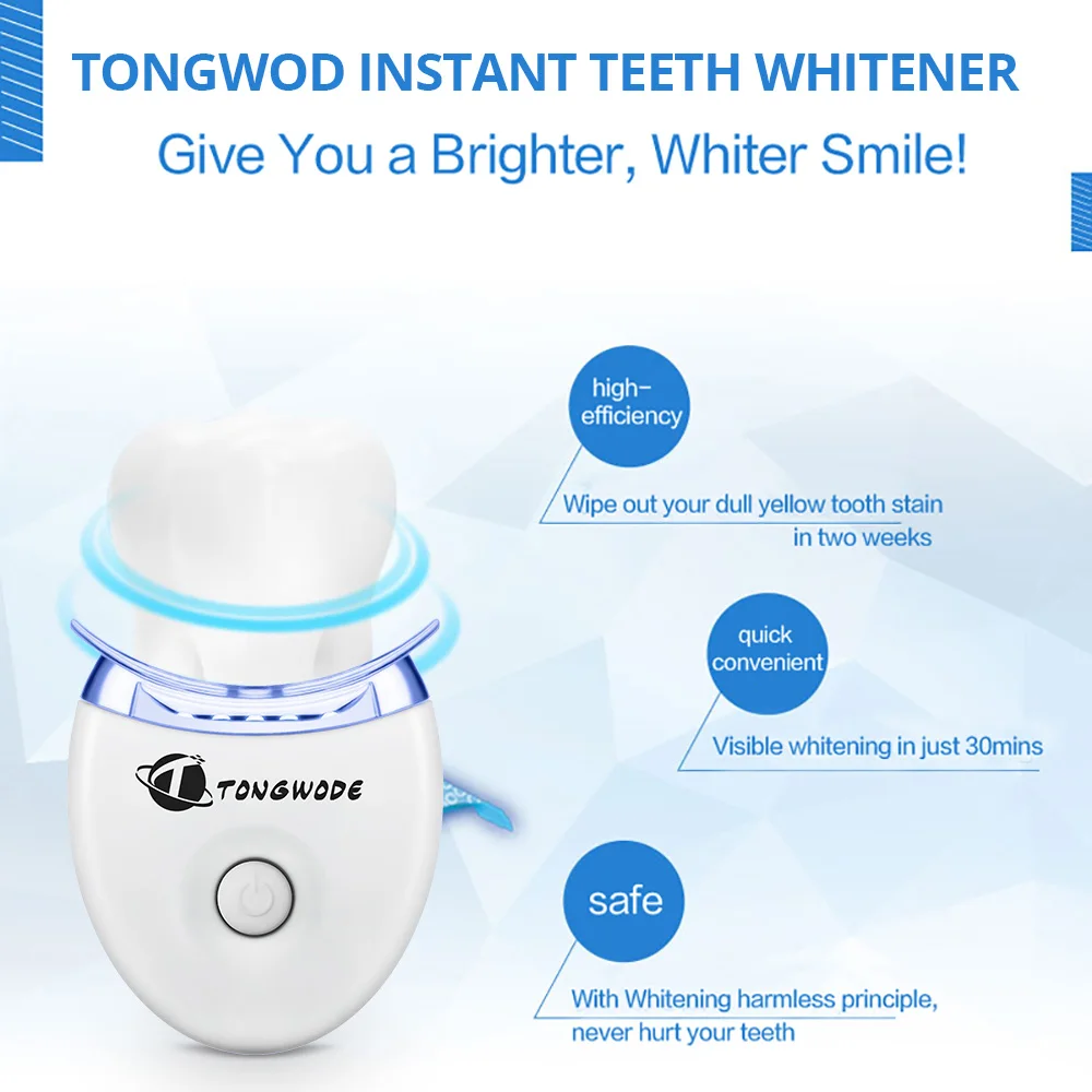 Tongwode Draagbare Tanden Bleken Led Light Hight Blue Cool Licht Tand Whitening Accelerator Voor Volwassen Dental Care