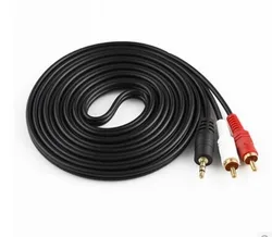 1.5M High quality Jack 3.5mm to 2 RCA audio cable adapter male to male for iPod Mp3 Mp4 Player Mobile Phone