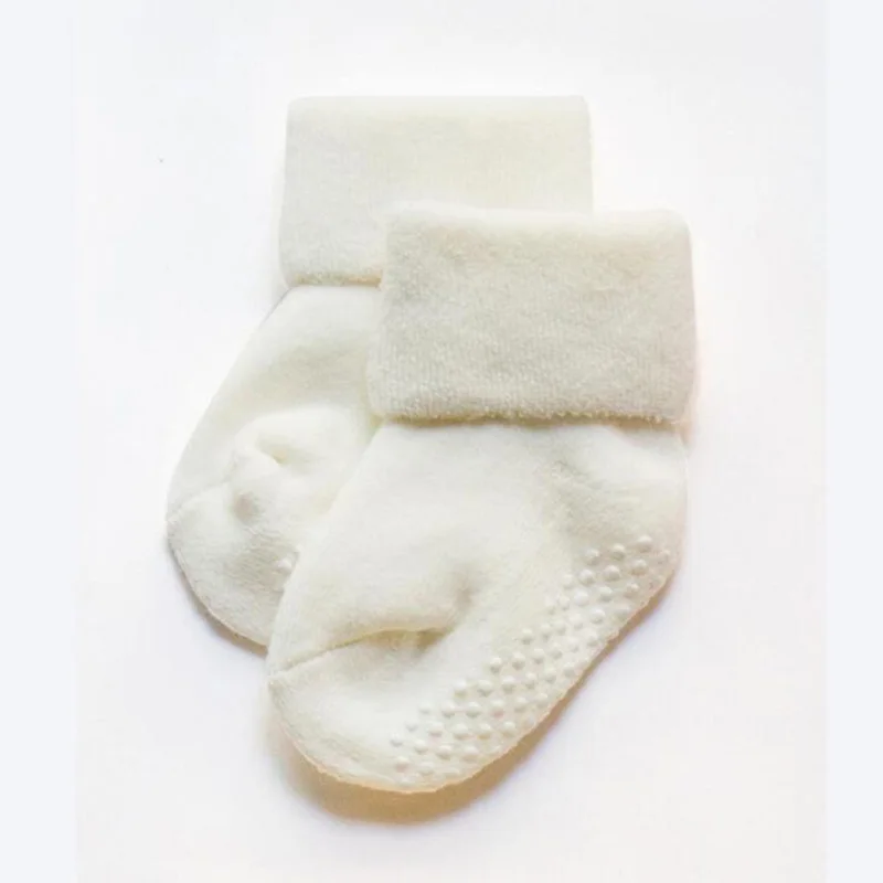 2Pair New autumn and winter thick baby toddler socks cotton non-slip baby floor foot socks