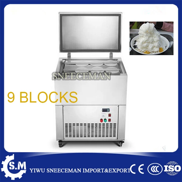 

9 Blocks electric snowflake ice shaving maker High efficiency and energy-saving snowflake ice machine