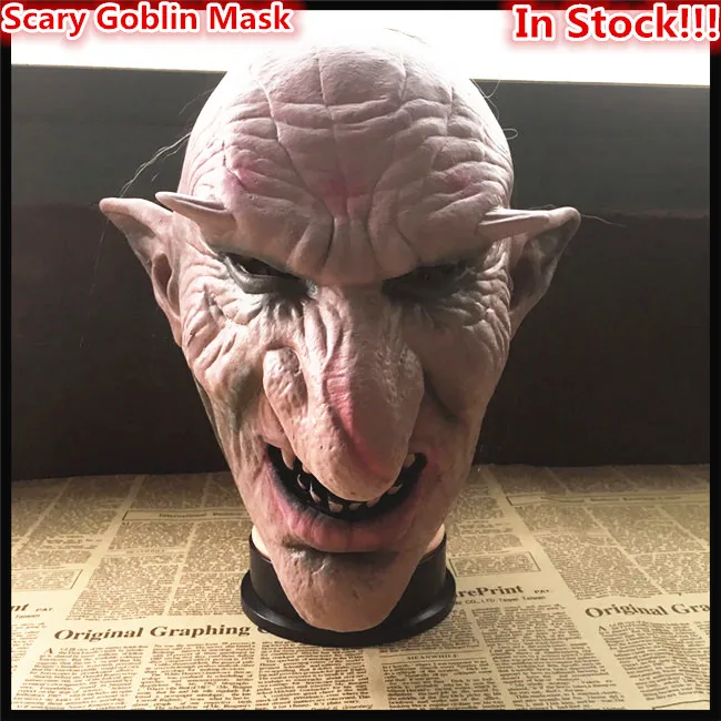 Hot Sale Men Latex Mask Goblins Big Nose Horror Mask Creepy Costume Party Cosplay Props Scary Masks for Halloween Toy in stock