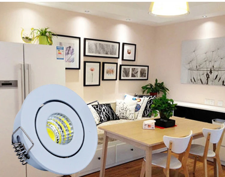High Quality  3W 6W Dimmable  Mini  LED Downlight mini cob  LED Spot light LED Ceiling Lamp white body /black body