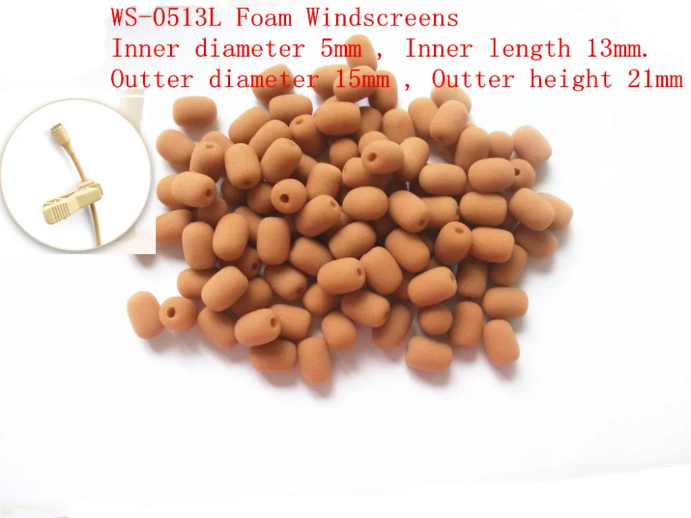 Linhuipad WS-0513 رغوة ميكروفون الزجاج mic الإسفنج غطاء 5 مللي متر القطر الداخلي و 13 مللي متر الداخلية طول 100 قطعة/الوحدة سنغافورة آخر