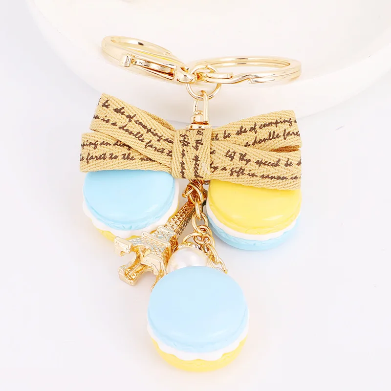 Cute Marca Dragon Cake key Chain Keyrings Women Bag Charm Ladies Fashion Keychain Car Key Ring Pendant Birthday Gifts