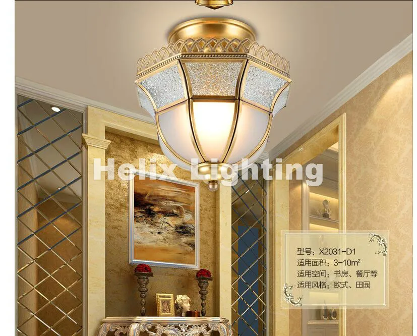 

Bronze American Countryside Style Wrought Iron LED AC Ceiling Light Cloth Art Asile Lamp Bedroom Decoration Lamp Free Shipping