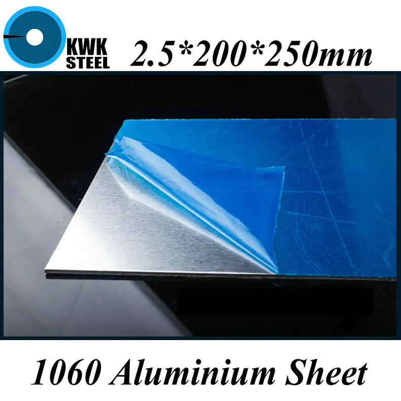 

2.5*200*250mm Aluminum 1060 Sheet Pure Aluminium Plate DIY Material Free Shipping