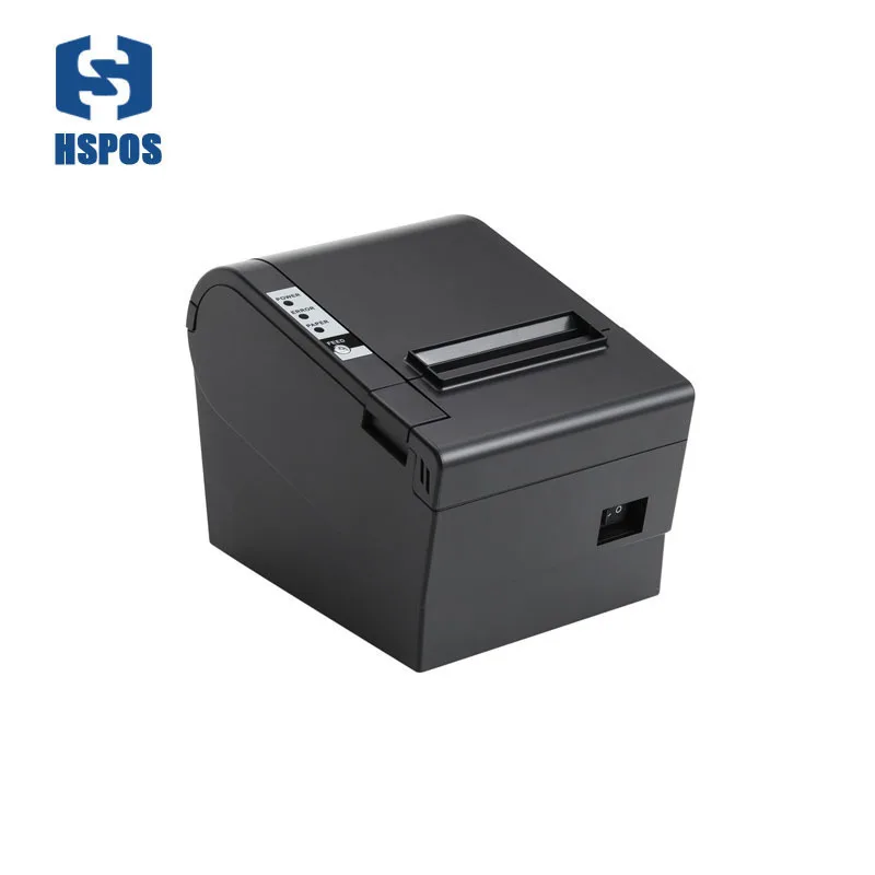 Hsprinter nice quality pos printer USB LAN port 80mm printer with cutter support 180mm/s printing speed HS-825UL