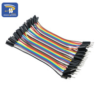 1lot =40pcs 10cm 2.54mm 1pin 1p-1p male to female breadboard jumper wire Dupont cable